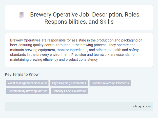 Brewery Operative Job: Description, Roles, Responsibilities, and Skills