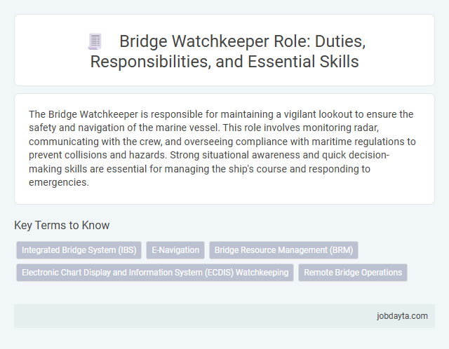 Bridge Watchkeeper Role: Duties, Responsibilities, and Essential Skills