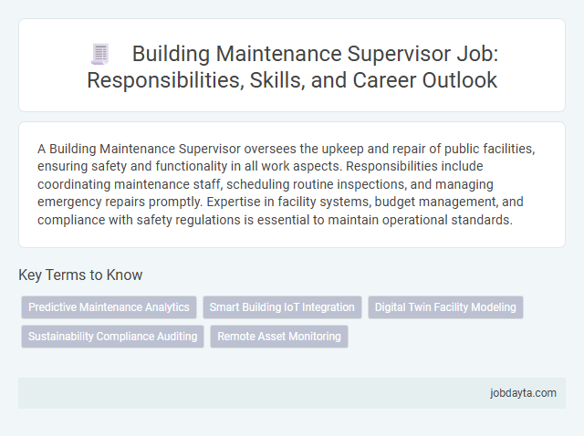 Building Maintenance Supervisor Job: Responsibilities, Skills, and Career Outlook