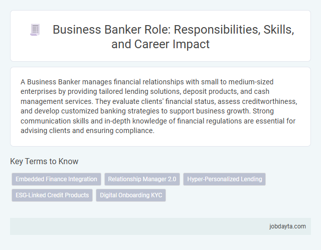 Business Banker Role: Responsibilities, Skills, and Career Impact