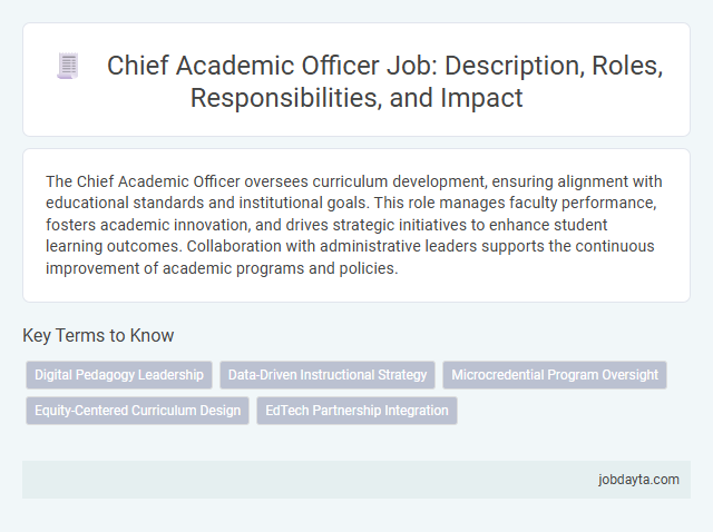 Chief Academic Officer Job: Description, Roles, Responsibilities, and Impact
