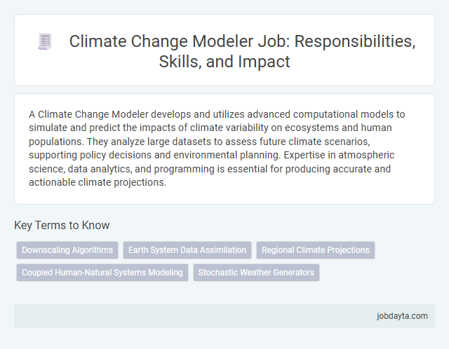 Climate Change Modeler Job: Responsibilities, Skills, and Impact