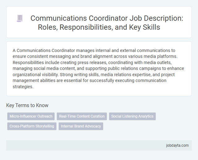 Communications Coordinator Job Description: Roles, Responsibilities, and Key Skills