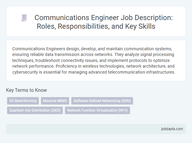 Communications Engineer Job Description: Roles, Responsibilities, and Key Skills