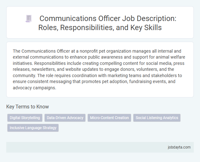 Communications Officer Job Description: Roles, Responsibilities, and Key Skills