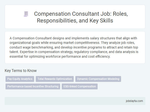 Compensation Consultant Job: Roles, Responsibilities, and Key Skills