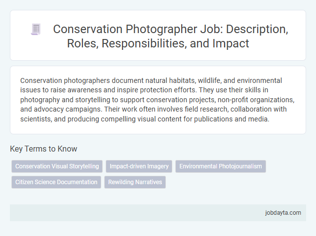 Conservation Photographer Job: Description, Roles, Responsibilities, and Impact