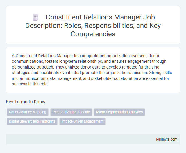 Constituent Relations Manager Job Description: Roles, Responsibilities, and Key Competencies