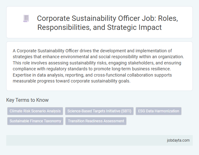 Corporate Sustainability Officer Job: Roles, Responsibilities, and Strategic Impact