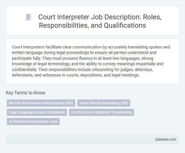 Court Interpreter Job Description: Roles, Responsibilities, and Qualifications