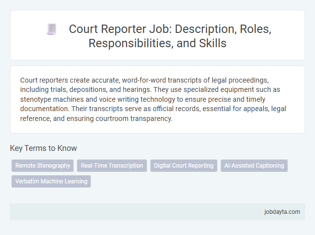 Court Reporter Job: Description, Roles, Responsibilities, and Skills