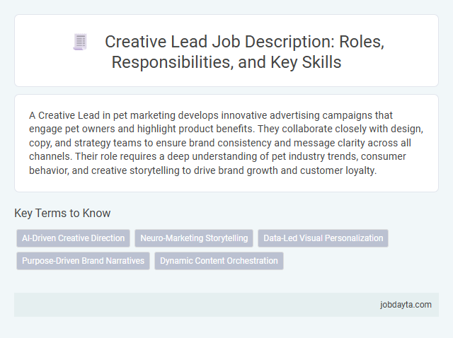 Creative Lead Job Description: Roles, Responsibilities, and Key Skills