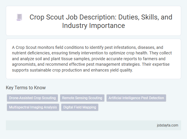 Crop Scout Job Description: Duties, Skills, and Industry Importance