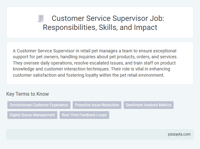 Customer Service Supervisor Job: Responsibilities, Skills, and Impact