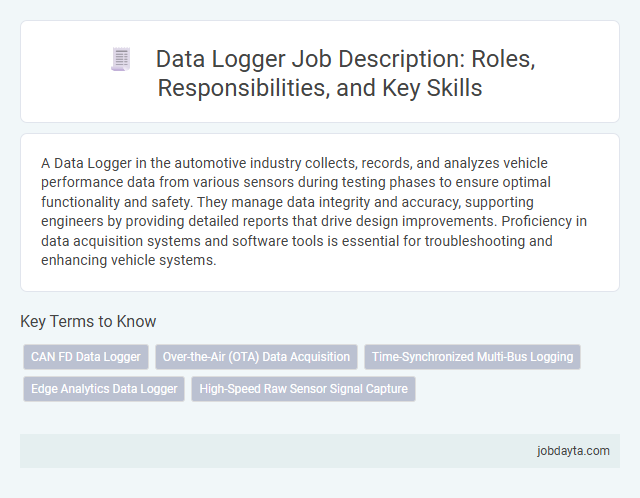 Data Logger Job Description: Roles, Responsibilities, and Key Skills