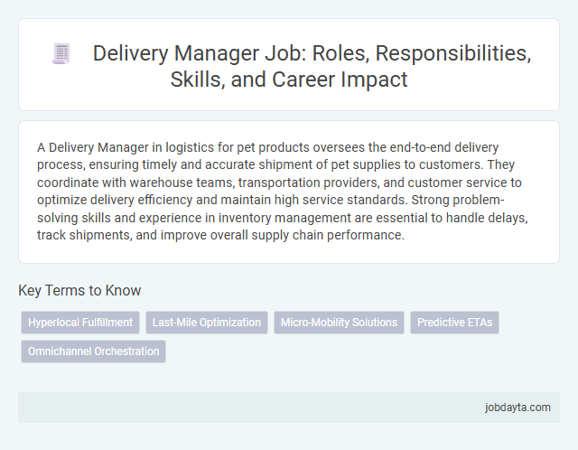 Delivery Manager Job: Roles, Responsibilities, Skills, and Career Impact
