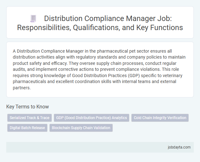 Distribution Compliance Manager Job: Responsibilities, Qualifications, and Key Functions