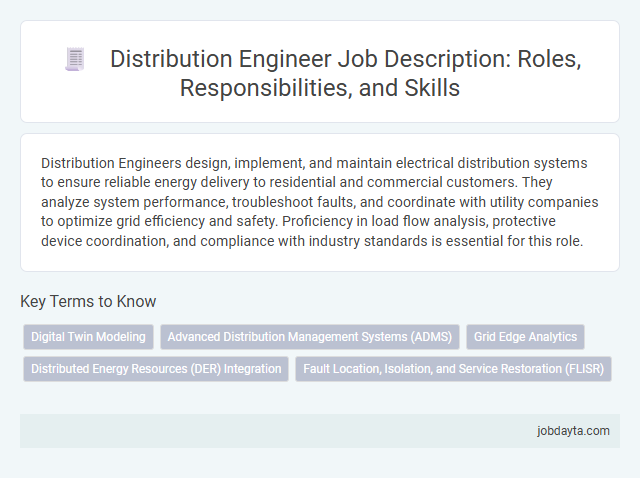 Distribution Engineer Job Description: Roles, Responsibilities, and Skills