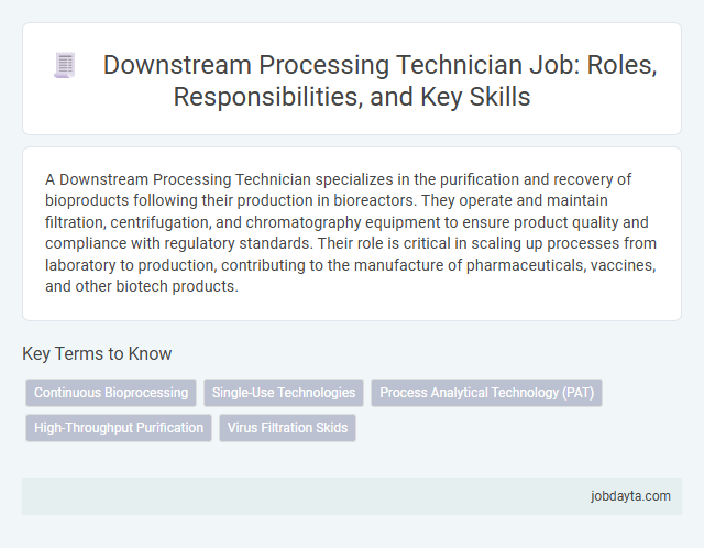 Downstream Processing Technician Job: Roles, Responsibilities, and Key Skills