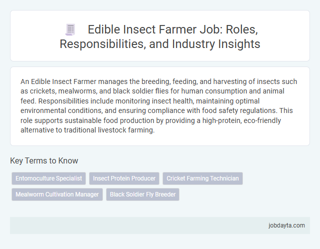 Edible Insect Farmer Job: Roles, Responsibilities, and Industry Insights