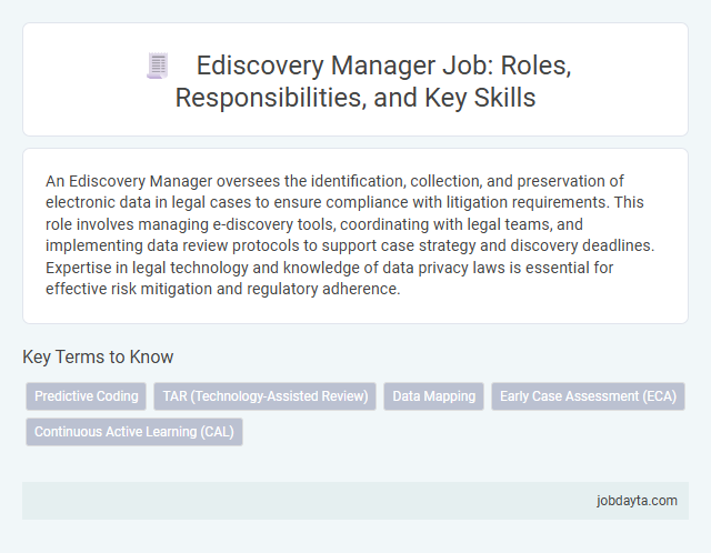 Ediscovery Manager Job: Roles, Responsibilities, and Key Skills