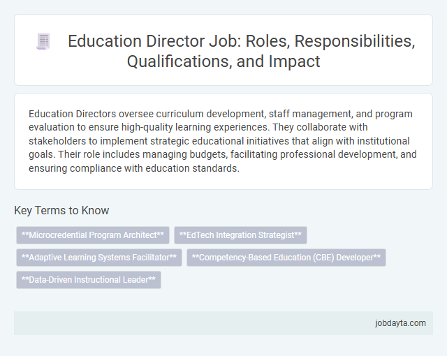 Education Director Job: Roles, Responsibilities, Qualifications, and Impact