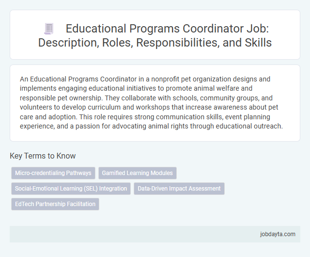 Educational Programs Coordinator Job: Description, Roles, Responsibilities, and Skills