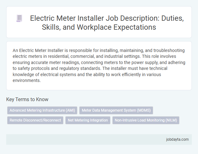 Electric Meter Installer Job Description: Duties, Skills, and Workplace Expectations