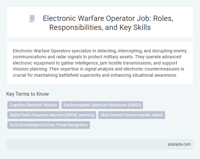 Electronic Warfare Operator Job: Roles, Responsibilities, and Key Skills