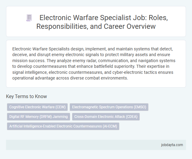 Electronic Warfare Specialist Job: Roles, Responsibilities, and Career Overview