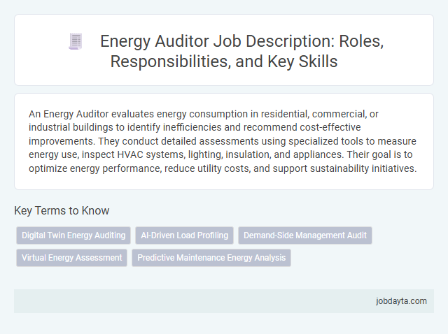 Energy Auditor Job Description: Roles, Responsibilities, and Key Skills
