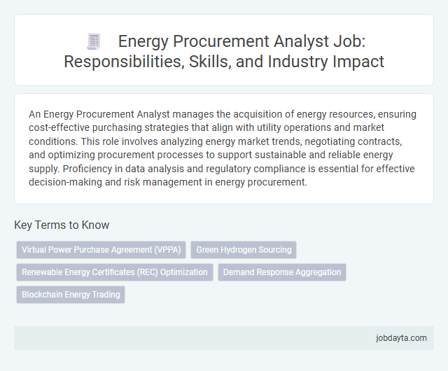 Energy Procurement Analyst Job: Responsibilities, Skills, and Industry Impact