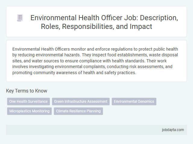 Environmental Health Officer Job: Description, Roles, Responsibilities, and Impact