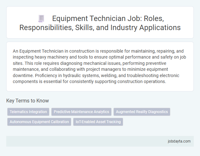 Equipment Technician Job: Roles, Responsibilities, Skills, and Industry Applications