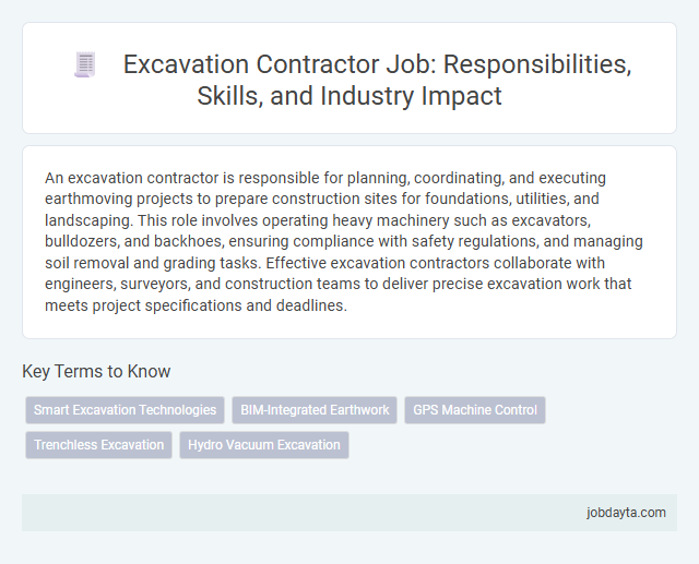 Excavation Contractor Job: Responsibilities, Skills, and Industry Impact