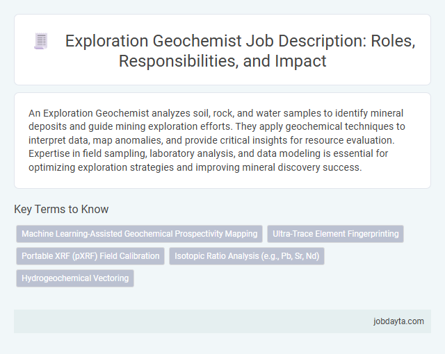 Exploration Geochemist Job Description: Roles, Responsibilities, and Impact