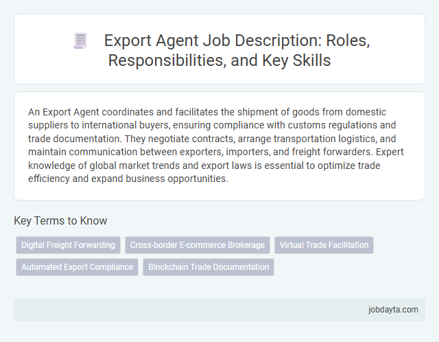 Export Agent Job Description: Roles, Responsibilities, and Key Skills