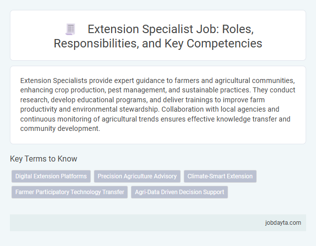 Extension Specialist Job: Roles, Responsibilities, and Key Competencies