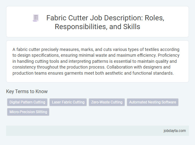Fabric Cutter Job Description: Roles, Responsibilities, and Skills