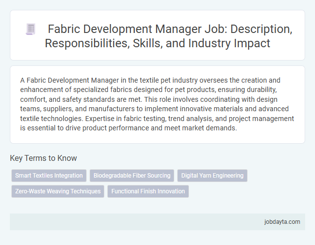 Fabric Development Manager Job: Description, Responsibilities, Skills, and Industry Impact