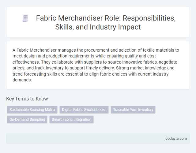 Fabric Merchandiser Role: Responsibilities, Skills, and Industry Impact