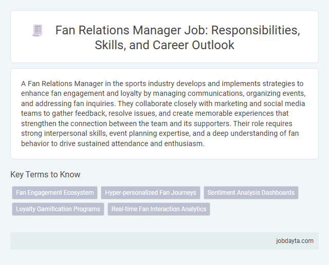 Fan Relations Manager Job: Responsibilities, Skills, and Career Outlook
