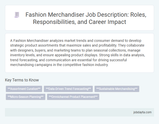 Fashion Merchandiser Job Description: Roles, Responsibilities, and Career Impact