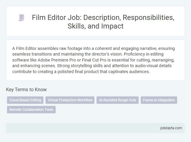 Film Editor Job: Description, Responsibilities, Skills, and Impact