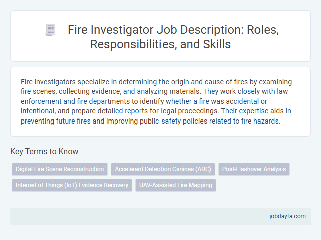 Fire Investigator Job Description: Roles, Responsibilities, and Skills