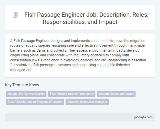 Fish Passage Engineer Job: Description, Roles, Responsibilities, and Impact