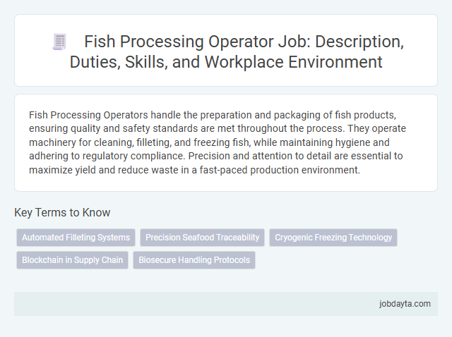 Fish Processing Operator Job: Description, Duties, Skills, and Workplace Environment