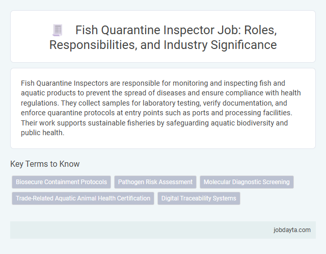 Fish Quarantine Inspector Job: Roles, Responsibilities, and Industry Significance