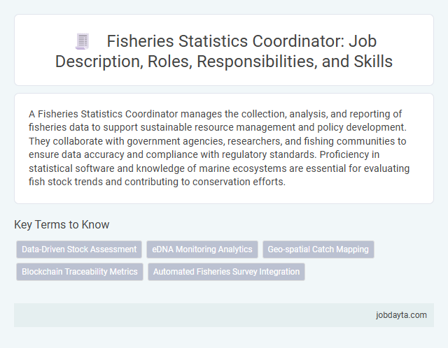Fisheries Statistics Coordinator: Job Description, Roles, Responsibilities, and Skills