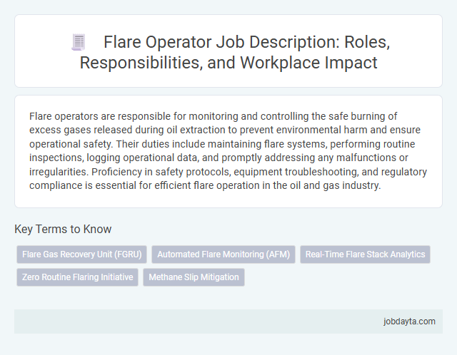 Flare Operator Job Description: Roles, Responsibilities, and Workplace Impact